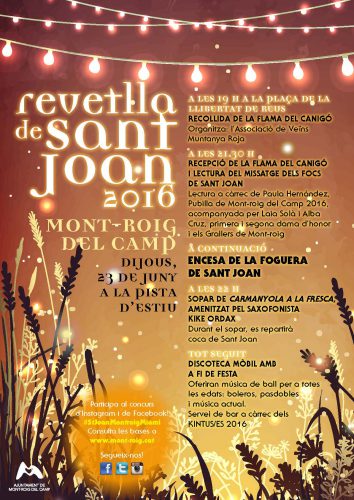 Cartell Sant Joan 2016_Mont-roig del Camp