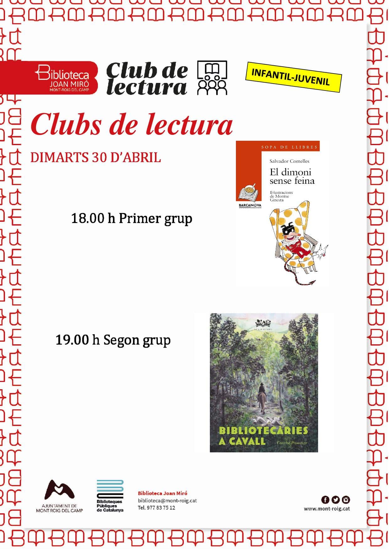 Clubs De Lectura Infantil I Juvenil Ajuntament De Mont Roig Del Camp