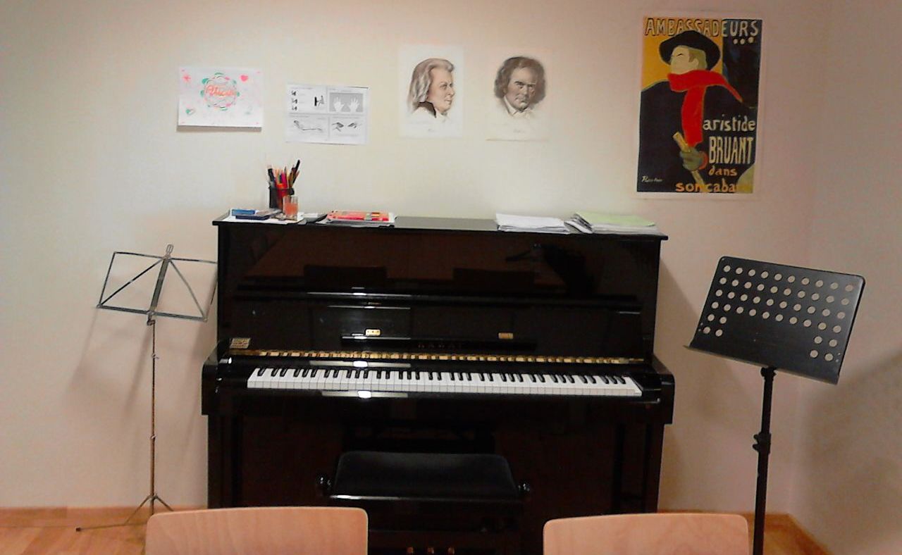 El piano de l'Aula de música 