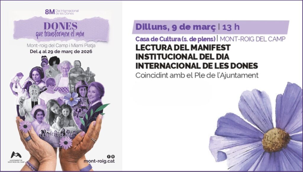 Lectura del Manifest Institucional del Dia Internacional de les Dones