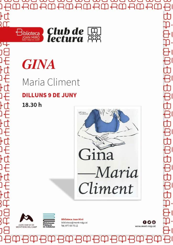 Club de lectura amb 'Gina', de Maria Climent