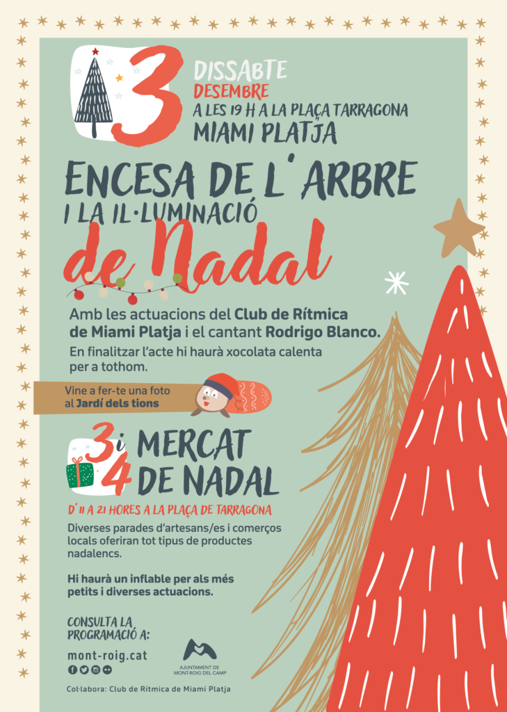 Encesa de l'arbre de Nadal a Miami Platja