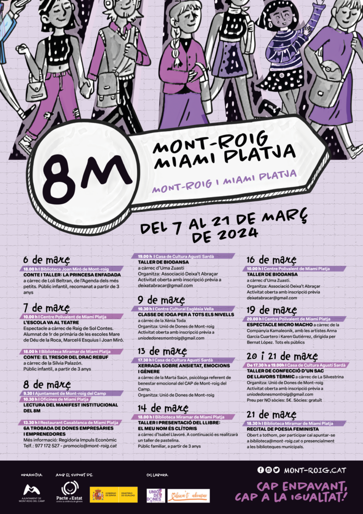 Mont-roig y Miami Platja conmemoran el 8M con un programa de ...