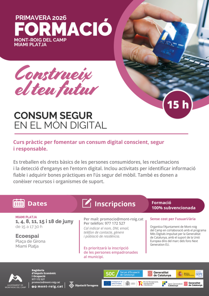 Formació: Consum segur en el món digital