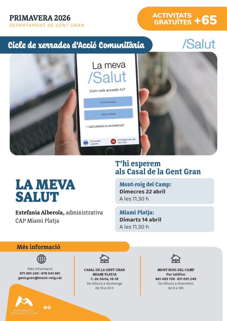 Cicle de xerrades d'Acció Comunitària: La meva Salut