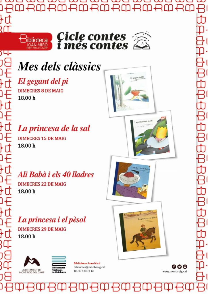 Cicle contes i més contes a la Biblioteca Joan Miró